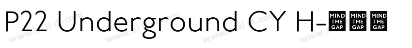 P22 Underground CY H字体转换